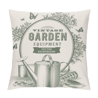 Personality  Vintage Garden Background Vector Illustration  Pillow Covers