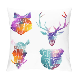 Personality Bright Animals Icons Pillow Covers
