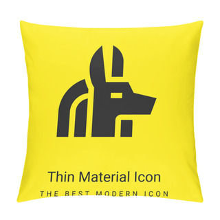 Personality  Anubis Minimal Bright Yellow Material Icon Pillow Covers