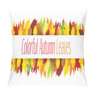 Personality  Colorful Autumn Leaves Border Pillow Covers