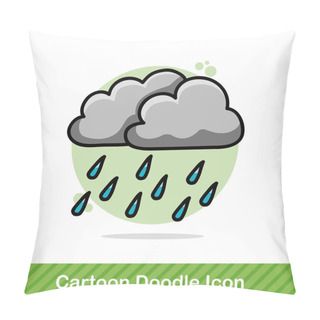 Personality  Rainy Cloud Doodle Vector Illustration Pillow Covers