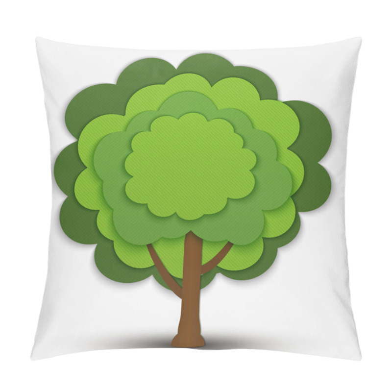 Personality  Nature vector green tree banner pillow covers