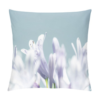 Personality  Light Purple Lilies On A Light Blue Background Pillow Covers