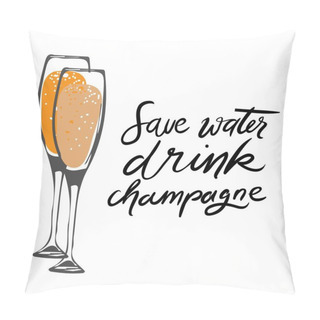 Personality  Cocktail Hand Drawn Illustration For Your Design: Pillow Covers