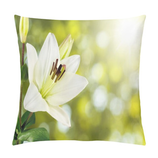 Personality Beautiful White Lily  Pillow Covers