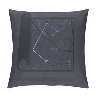 Personality  Map. Navigation. Vector Illustration. Pillow Covers