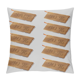 Personality  Set Of Sale Stickers - Vector Illustration Pillow Covers