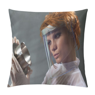 Personality  Beautiful Woman Examine Part Pillow Covers