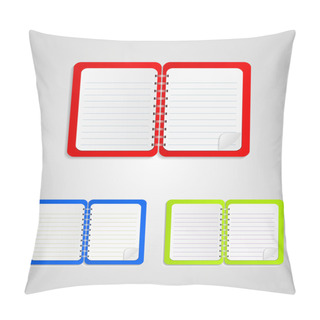 Personality  Colored Notebook Set,  Vector Illustration   Pillow Covers