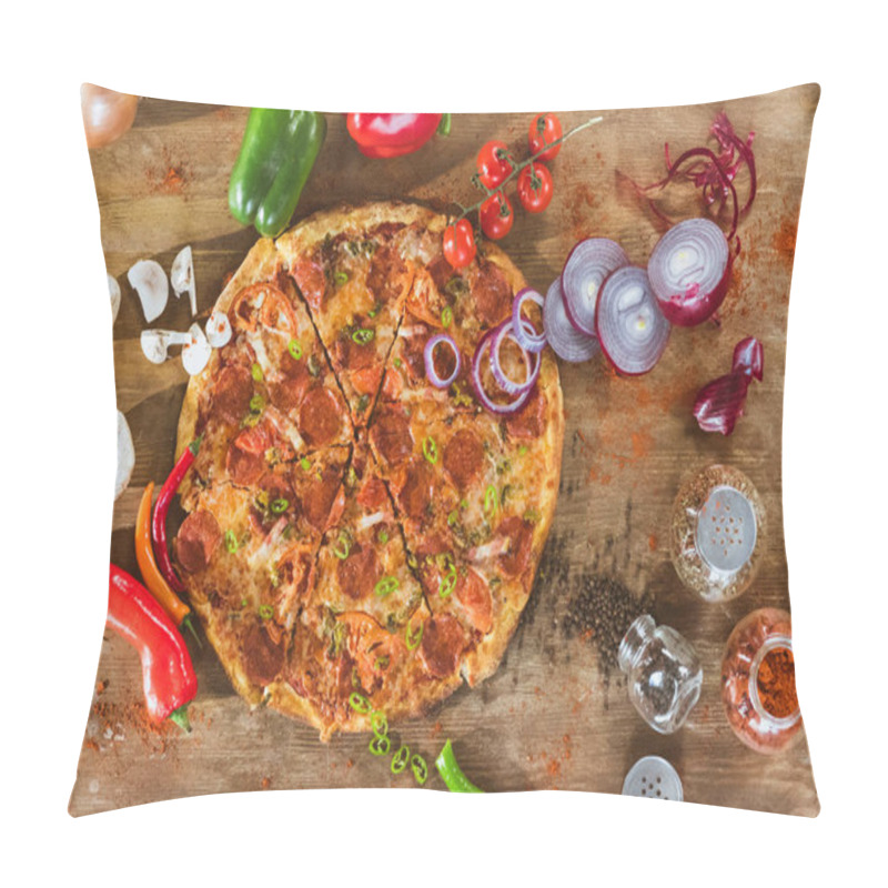 Personality  italian pizza with pepperoni pillow covers