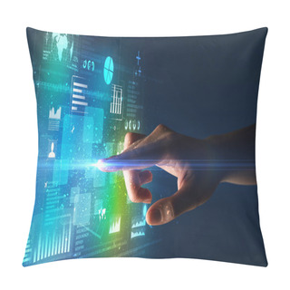 Personality  Finger Touching Interface Pillow Covers