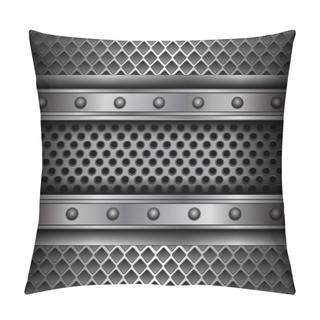 Personality  Metal Background With Rivets Pillow Covers