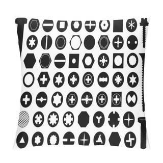 Personality  Screw Heads Set Pillow Covers