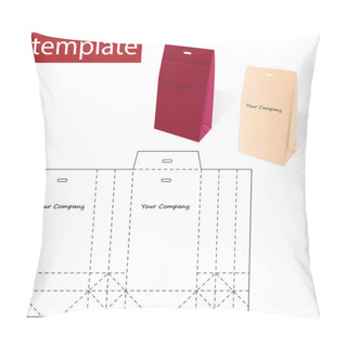 Personality  Retail Box Bag With Blueprint Template Pillow Covers