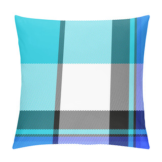Personality  Blue Plaid Pattern Pillow Covers