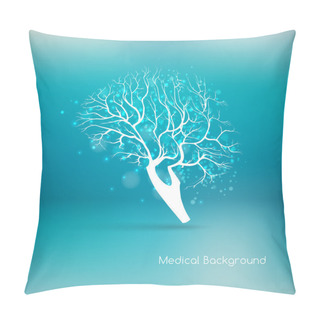 Personality  Medical Background With  Human Brain Pillow Covers