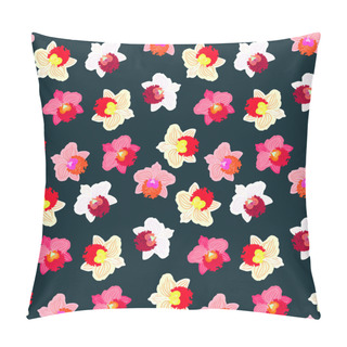 Personality  Floral Tropical Pattern With Orchid Flowers Pillow Covers