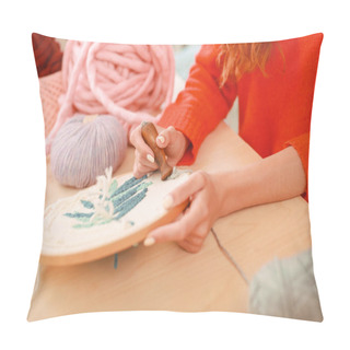 Personality  Creative Woman Stitching Picture For Decorating Home Pillow Covers