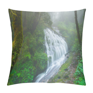 Personality  Water Fall At Kew Mae Pan In Doi Inthanon National Park, Chiang Mai, Thailand. Pillow Covers