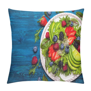 Personality  Salad Leaves With Berries, Avocado Pillow Covers