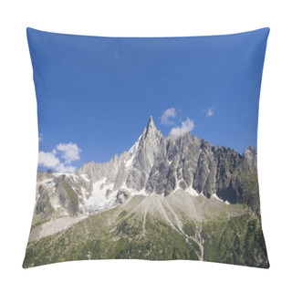 Personality  Scenic View Of Rocky Mountains And Clear Blue Sky, Alps, France Pillow Covers