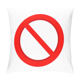 Personality  Prohibition Symbol Icon Vector Illustration Pillow Covers