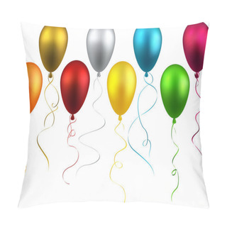 Personality  Set Of Realistic Balloons. Pillow Covers