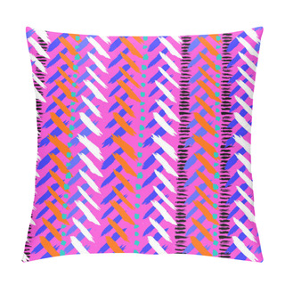 Personality  Chevron Hand Painted Vector Seamless Pattern Pillow Covers