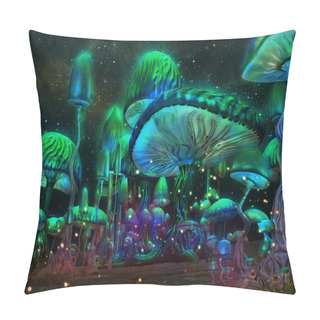 Personality   Luminous Mushrooms, 3d Cg Pillow Covers