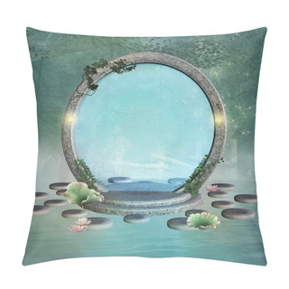 Personality  Magic Portal In An Enchanted Lake Pillow Covers