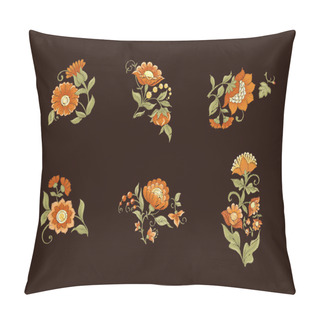 Personality  Tradition Mughal Motif, Fantasy Flowers Pillow Covers