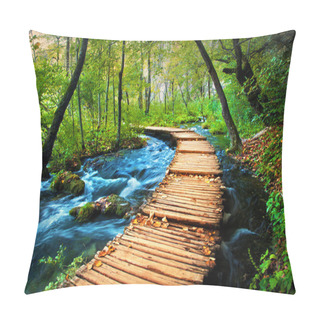 Personality  Deep Forest Stream. Crystal Clear Water. Pillow Covers