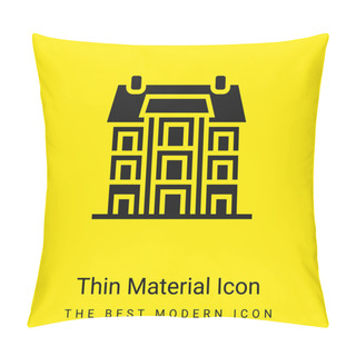 Personality  Apartment Minimal Bright Yellow Material Icon Pillow Covers