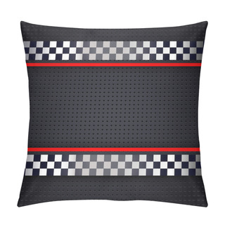 Personality  Structured Metallic Perforated For Race Sheet Background Pillow Covers