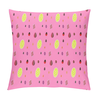 Personality  Colored Background With Different Accessories Pillow Covers