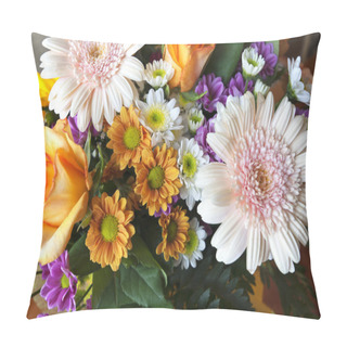 Personality  Bouquet With Beautiful Flowers Pillow Covers