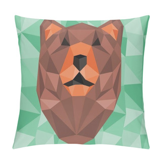 Personality  Papercraft Snout Of Brown Bear Pillow Covers