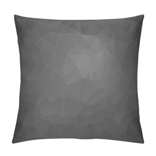Personality  Gray Black Polygonal Mosaic Background, Vector Illustration,  Creative  Business Design Templates  Pillow Covers