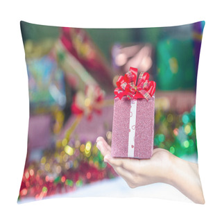 Personality  Gift Box On Hand Pillow Covers