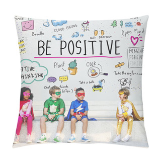 Personality  Superhero Kids Have Fun Together Pillow Covers