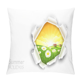 Personality  Natural Background With Flowers Pillow Covers