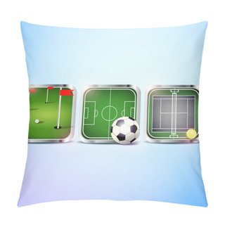 Personality  Set Of Vector Sport Icons Pillow Covers