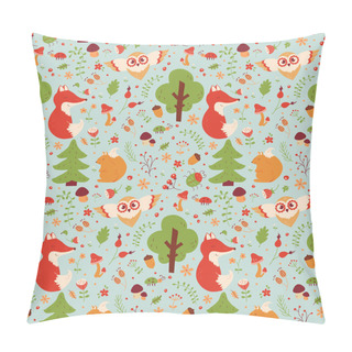 Personality  Forest Seamless Pattern. Pillow Covers