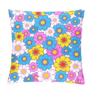 Personality  Seamless, Pattern  Of Colorful Flowes Pillow Covers