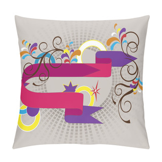 Personality  Banner With Colored Arrows And Decor. Pillow Covers