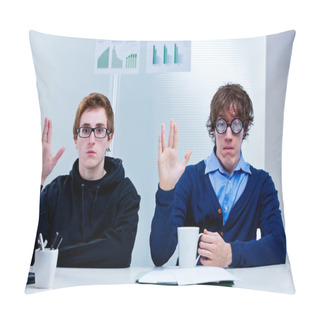 Personality  Two Very Nerd Brains Office Workers Pillow Covers