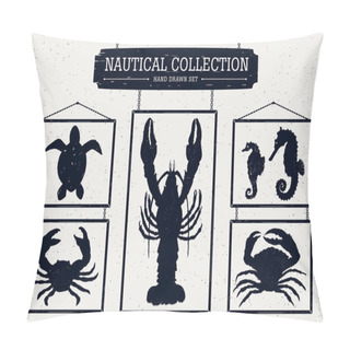 Personality  Hand Drawn Nautical Collection. Pillow Covers