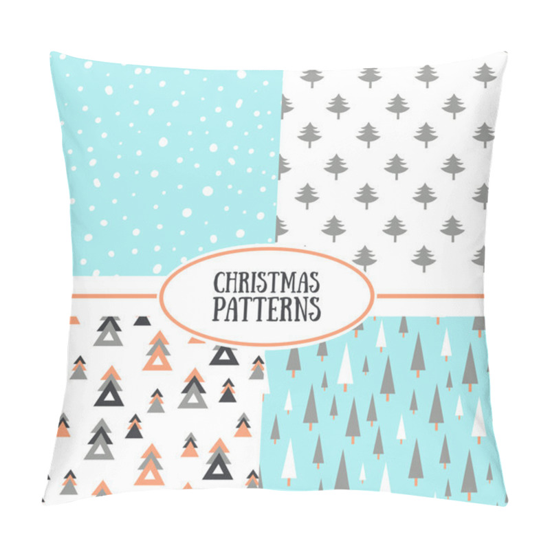 Personality  patterns with stylish Christmas trees pillow covers