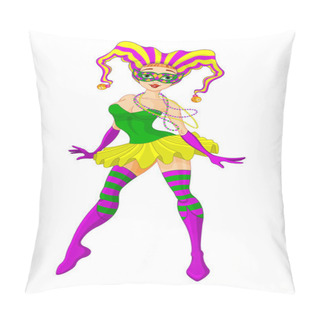 Personality  Mardi Gras Harlequin Lady Pillow Covers