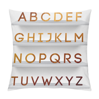 Personality  Wood Font Isolated On White Background. Pillow Covers